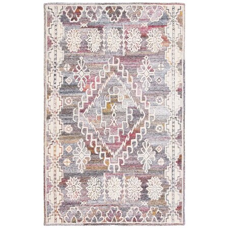 Safavieh 3 x 5 ft. Metro Global Rectangle Area Rug Red & Ivory MET860Q-3